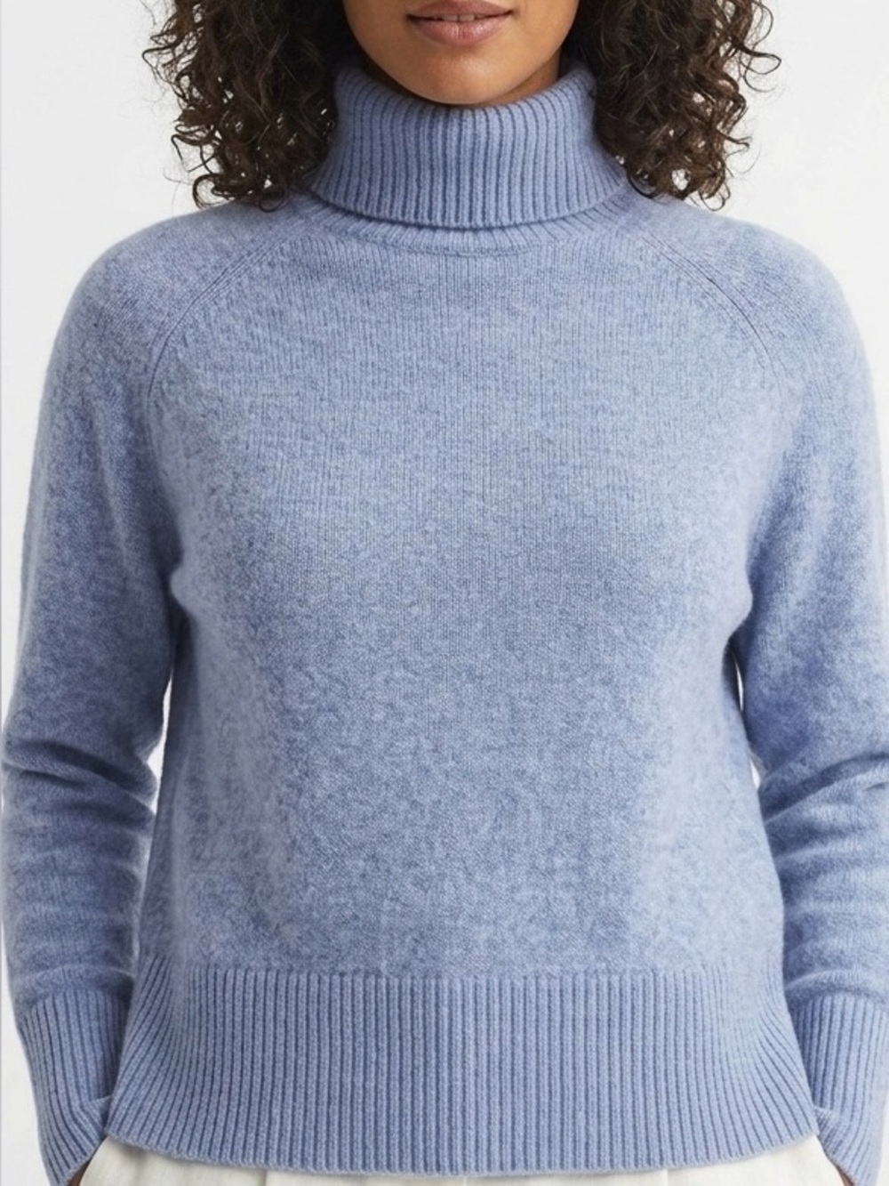 J.Crew Supersoft Yarn Turtleneck Sweater Periwinkle Blue Size S Quiet Luxury